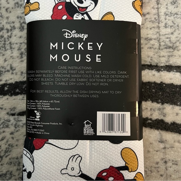 NWT Disney Mickey Mouse Padded Dish Drying Mat - 2 Pack - Picture 2 of 2